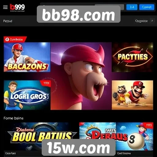 Variedade de jogos disponíveis em bb98.com